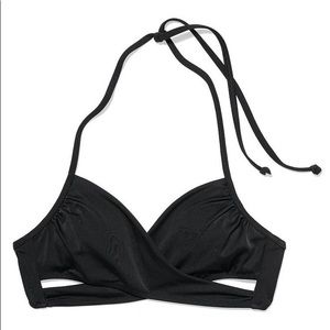 vs pink wrap swim top